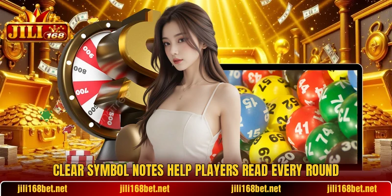 Clear symbol notes help players read every round Clear symbol notes help players read every round