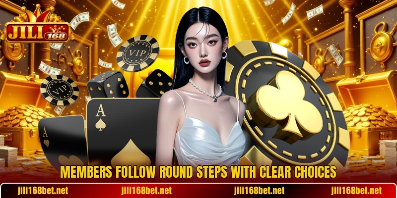 Members follow round steps with clear choices Members follow round steps with clear choices