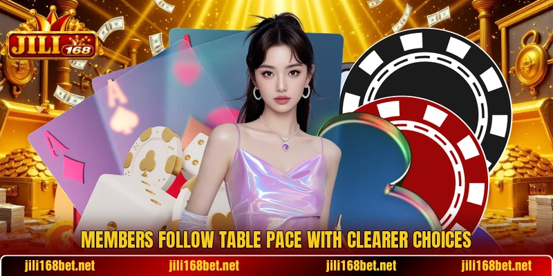 Members follow table pace with clearer choices Members follow table pace with clearer choices