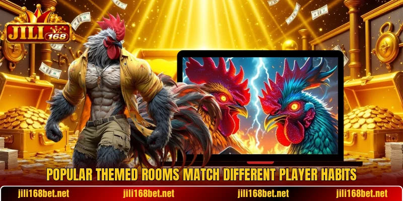 Popular themed rooms match different player habits Popular themed rooms match different player habits