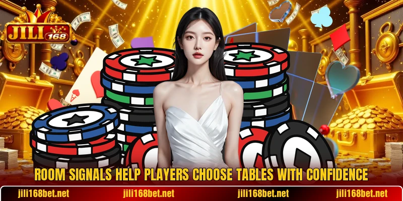 Room signals help players choose tables with confidence Room signals help players choose tables with confidence