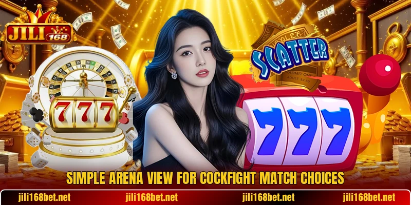 Simple arena view for cockfight match choices Simple arena view for cockfight match choices