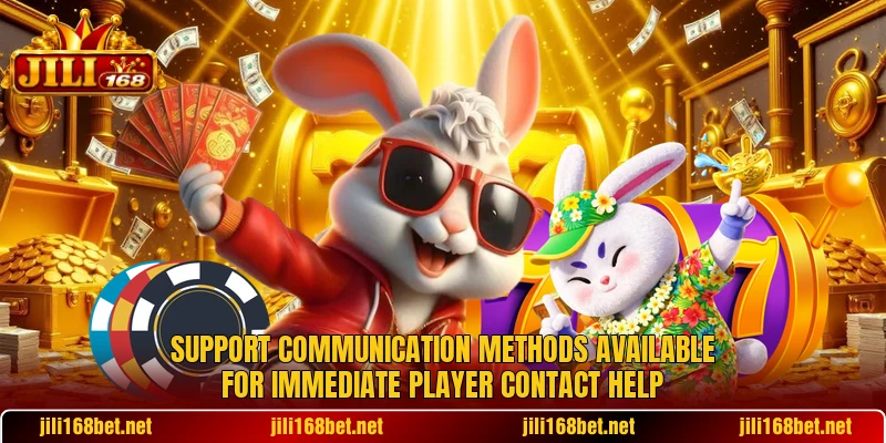 Support communication methods available for immediate player contact help