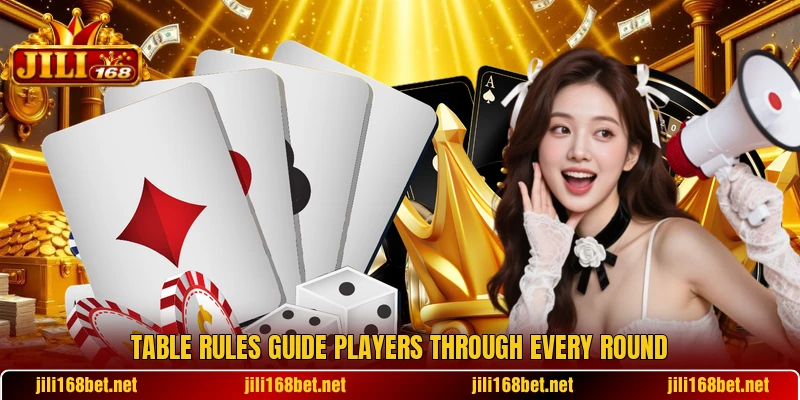 Table rules guide players through every round Table rules guide players through every round